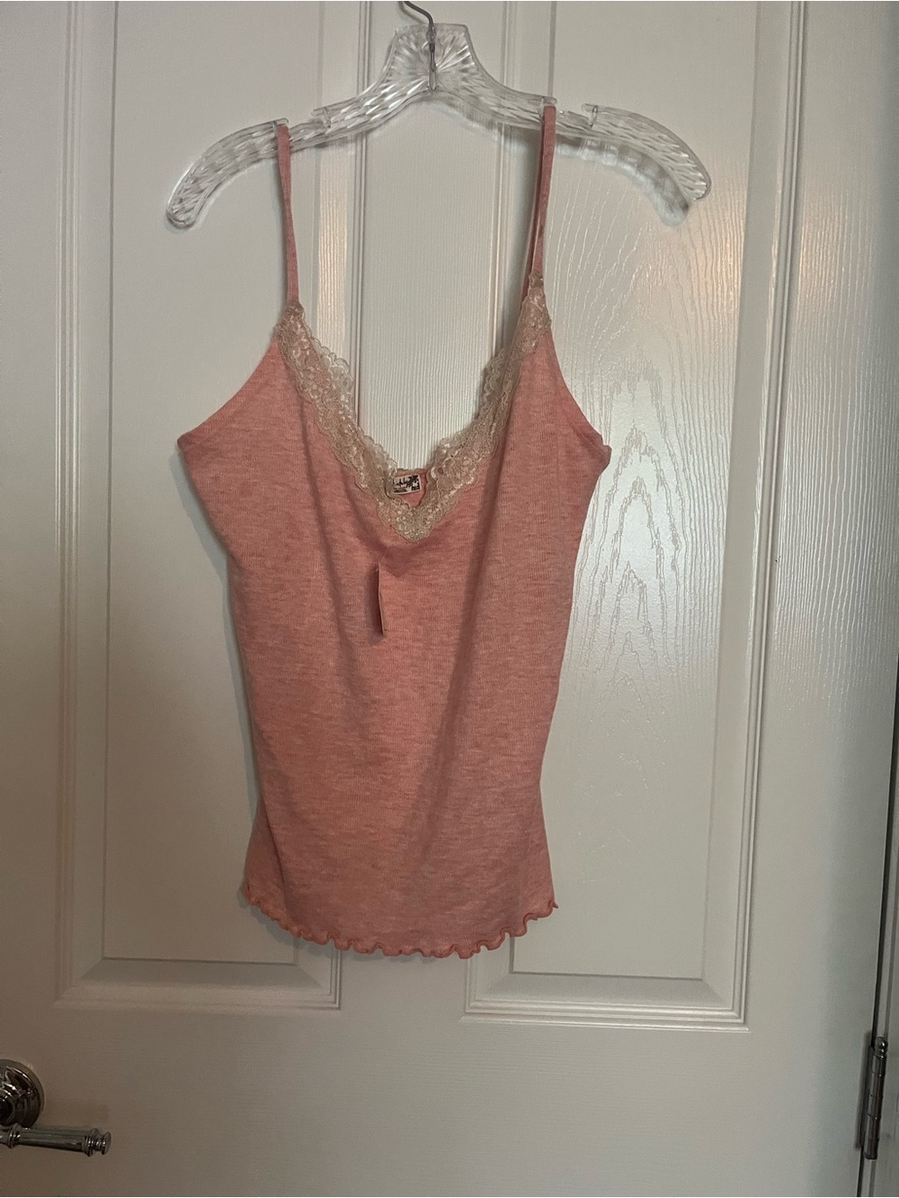 Spaghetti Strap, Lace-Trimmed Tank Top